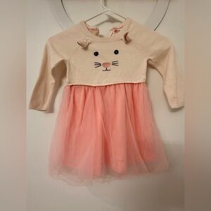 Mini Boden Adorable Pink and Cream Cat Dress